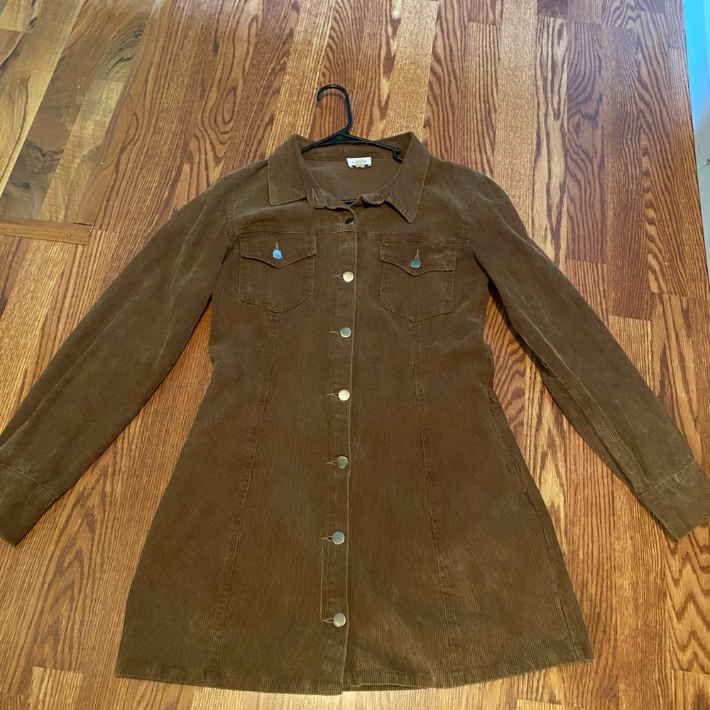 Le Lis Brown Corduroy Dress